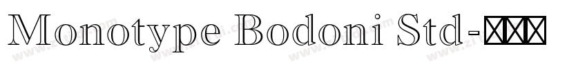 Monotype Bodoni Std字体转换